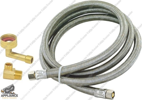 8 ft. Braided Dishwasher Supply Line with Adapters