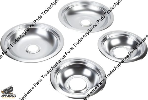 W10278125-OEM-CHROME DRIP BOWL SET, 2