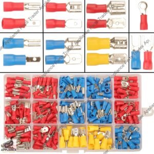 6.3mm Spade Connectors Kit with Insulating Sleeve - AWG-18-14